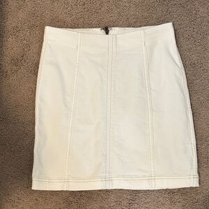 Free People Cream Pencil Skirt
